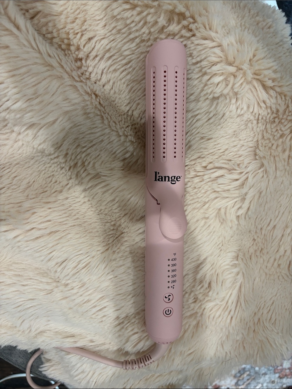 L’ange Soft Pink Heated Styling Straightner